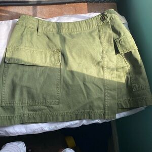 Army green cargo Skirt